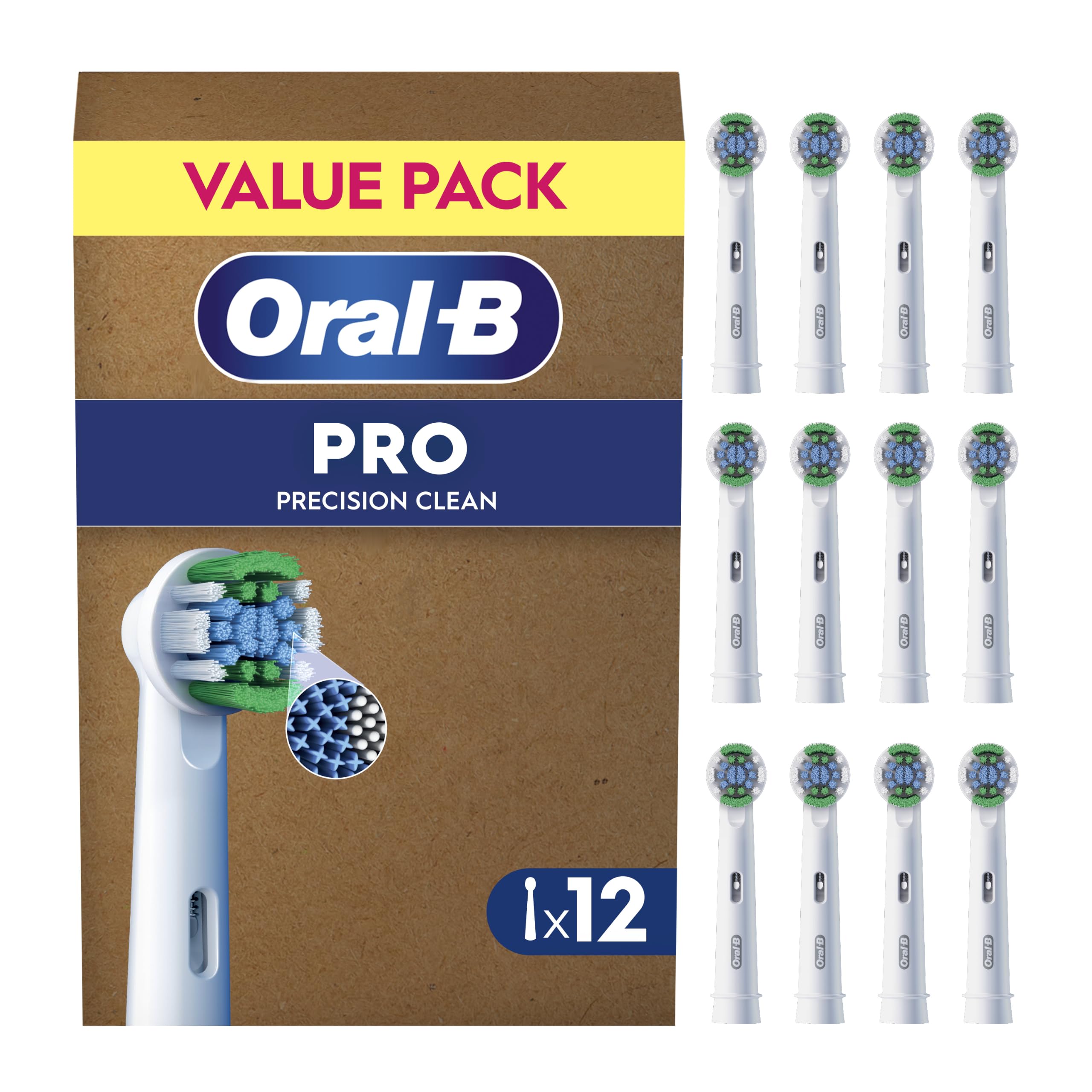 Oral-B Pro Precision Clean Original Electric Toothbrush Head, X-Shape and Angled