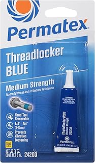 Permatex 24200 Medium Strength Threadlocker Blue, 6 ml, Automotive Threadlocker For Preventing Bolts From Loosening And Corrosion, Removable With Hand Tools