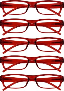 OPULIZE The Reading Glasses Company RRRRR32-Z RRRR32-Z RRRR32-Z - RRRR32-Z - Spring Hinges - Red - Pack of 5