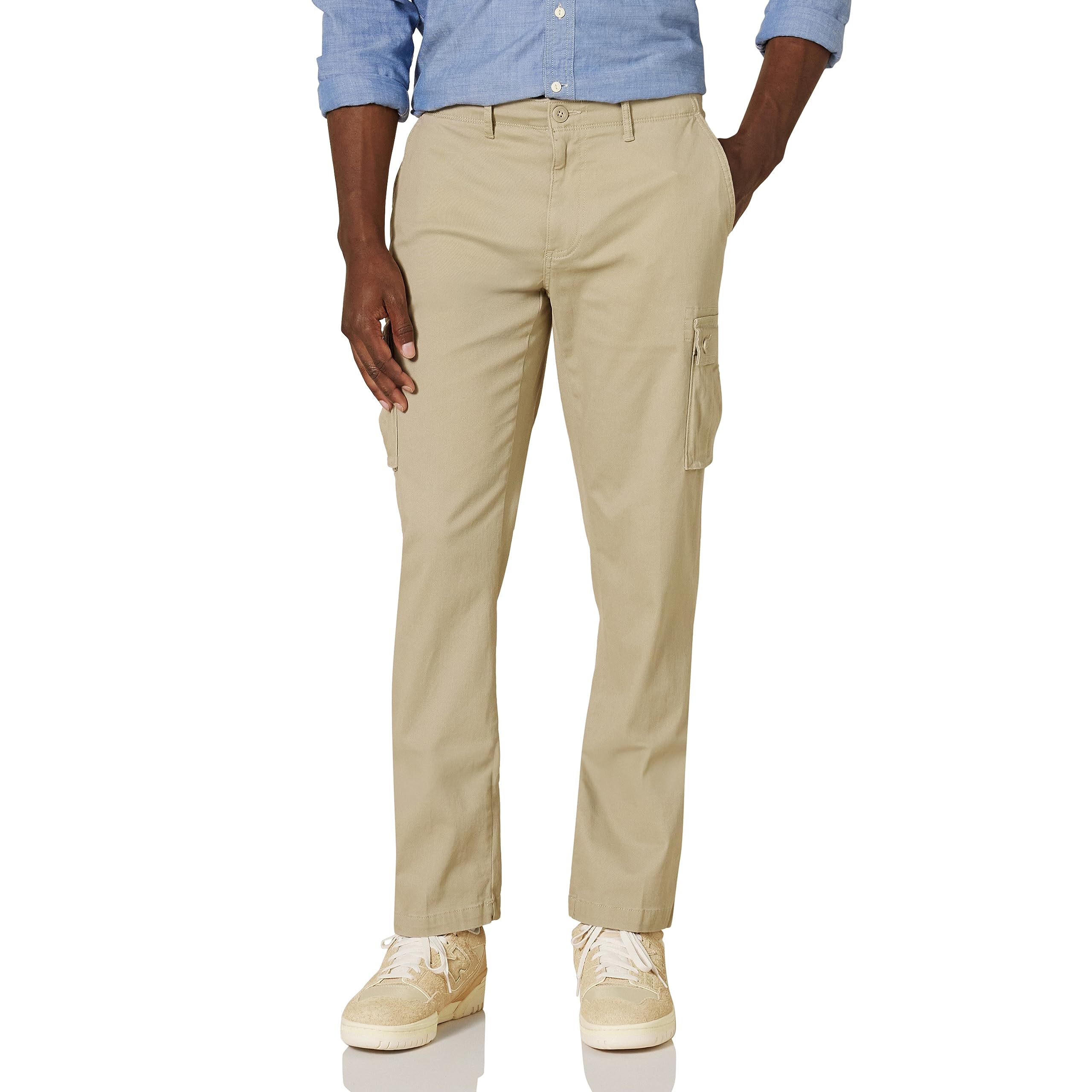 Amazon Essentials Herren Gerade geschnittene Stretch-Cargohose (erhältlich in Bi