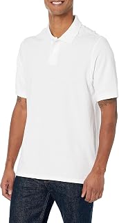 Amazon Essentials Men's Regular-Fit Short-Sleeve Cotton Piqué Polo Shirt (Available in Big and Tall)