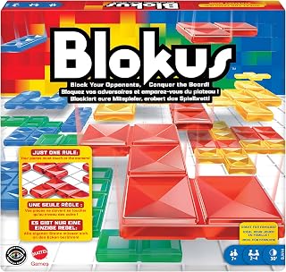 Mattel Games Blokus Board Game for Ages 7+, 2-4 Players | Your Pieces Can Only Touch at the Corners in this Classic Strategy Game, with 84 Vibrant Pieces in Four Colors