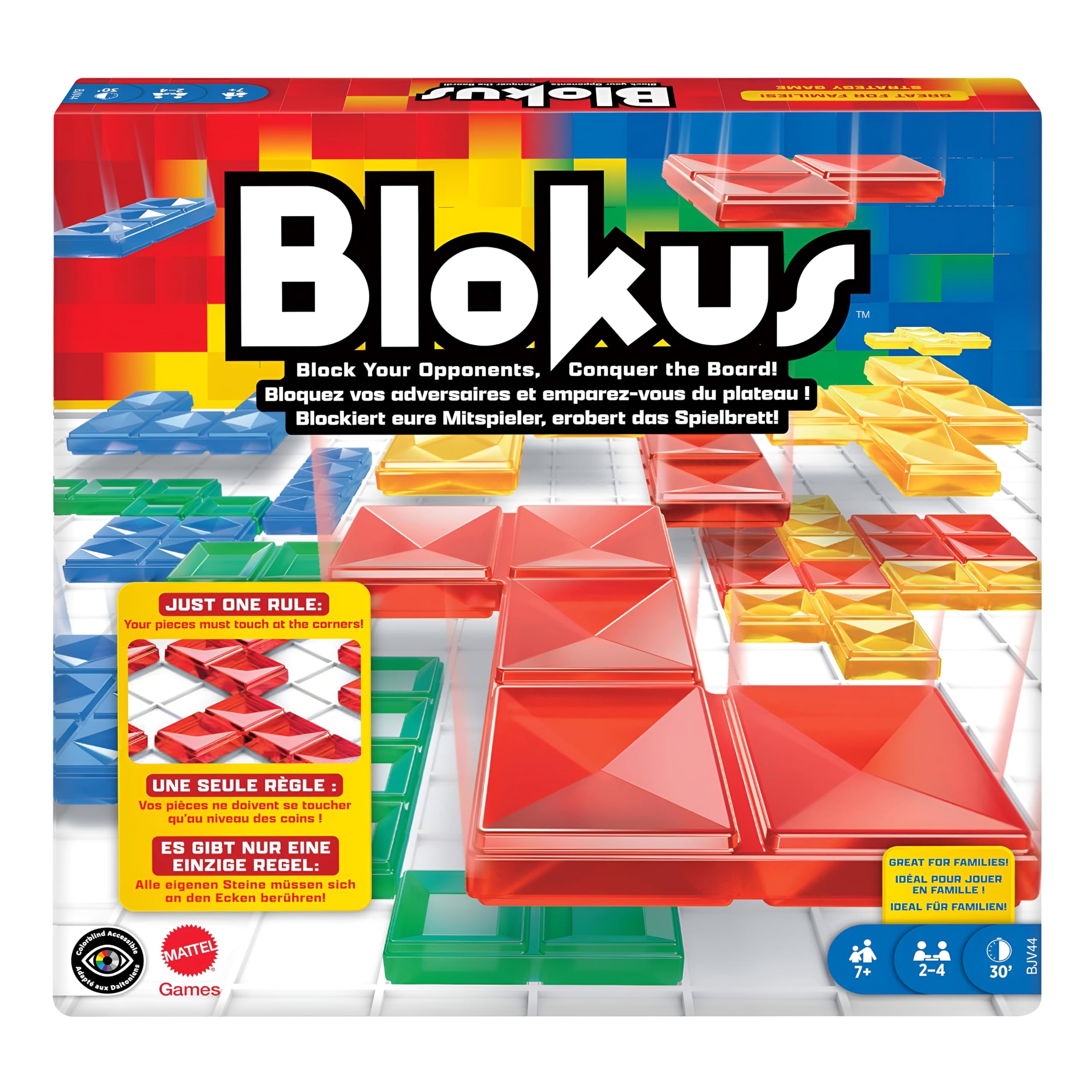 Mattel Games Blokus Board Game for Ages 7+, 2-4 Players | Your Pieces Can Only T