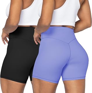 Sunzel High Waisted Biker Shorts for Women with Pockets Seamless Front Yoga Workout Gym Cycling Tummy Control Buttery Soft