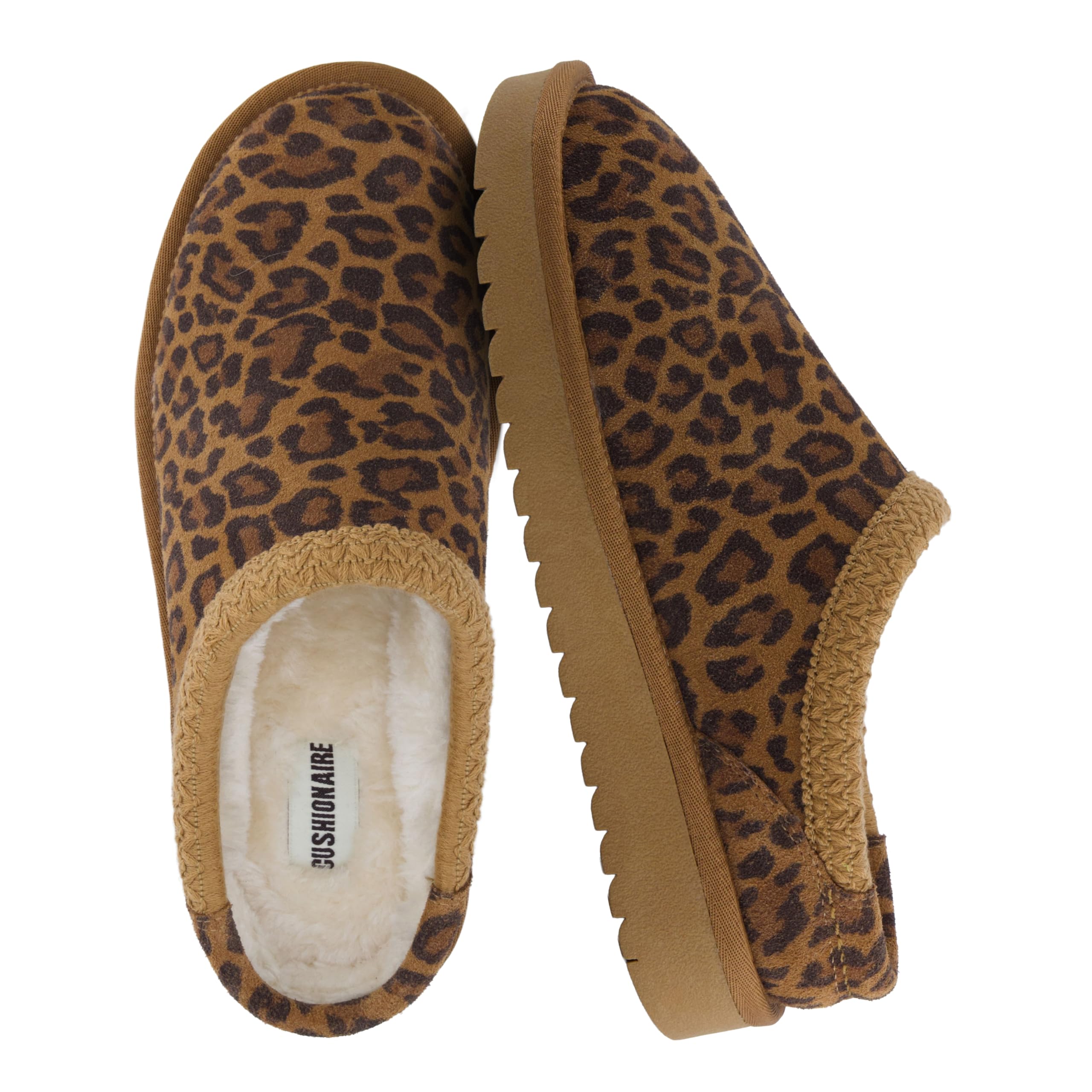 CUSHIONAIRE Keto - Pantofole da donna in pelle scamosciata, comode ed eleganti, 