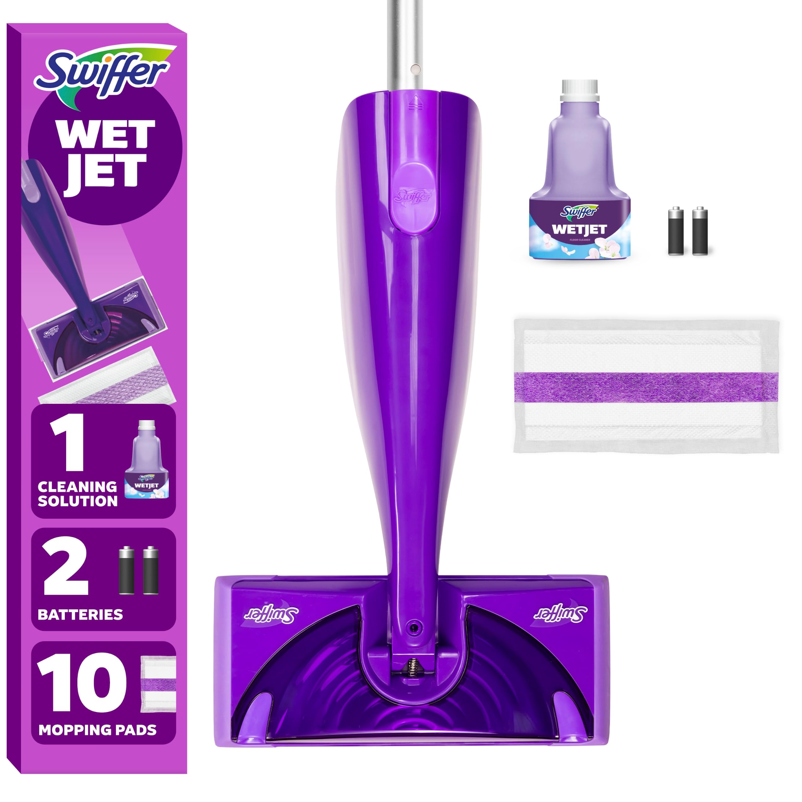 Swiffer WetJet Hardwood and Floor Spray Mop Cleaner Starter Kit, Includes: 1 Pow