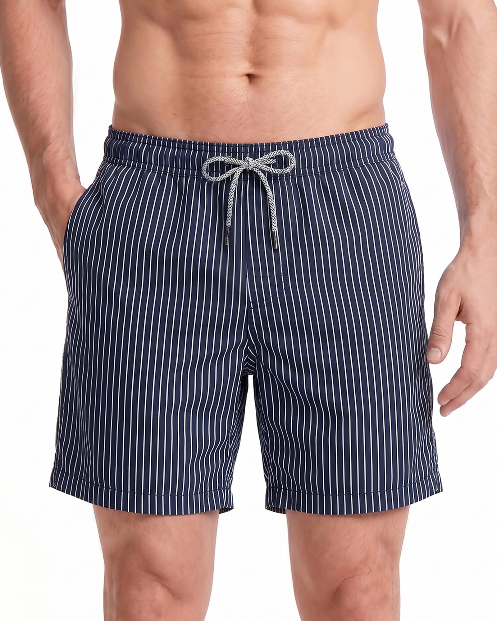 maamgic Men's Swim Trunks 5 Inch Mesh Lining Quick Dry Swim Shorts