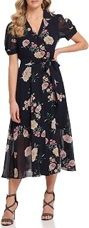 DKNY Women's Puff Sleeve Sheath Dress