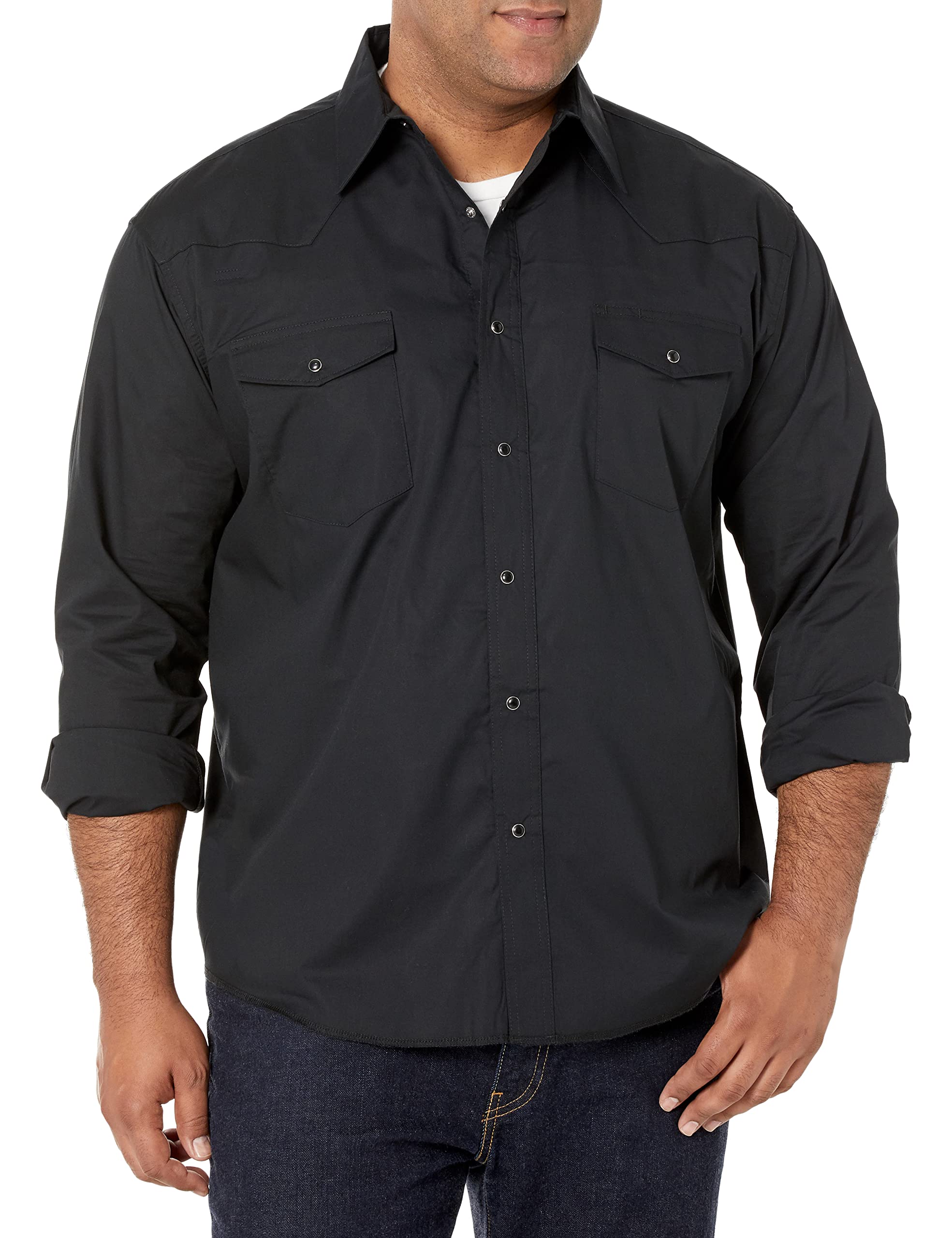 Wrangler Men's Sport Western Snap-Front Long Sleeve Shirt