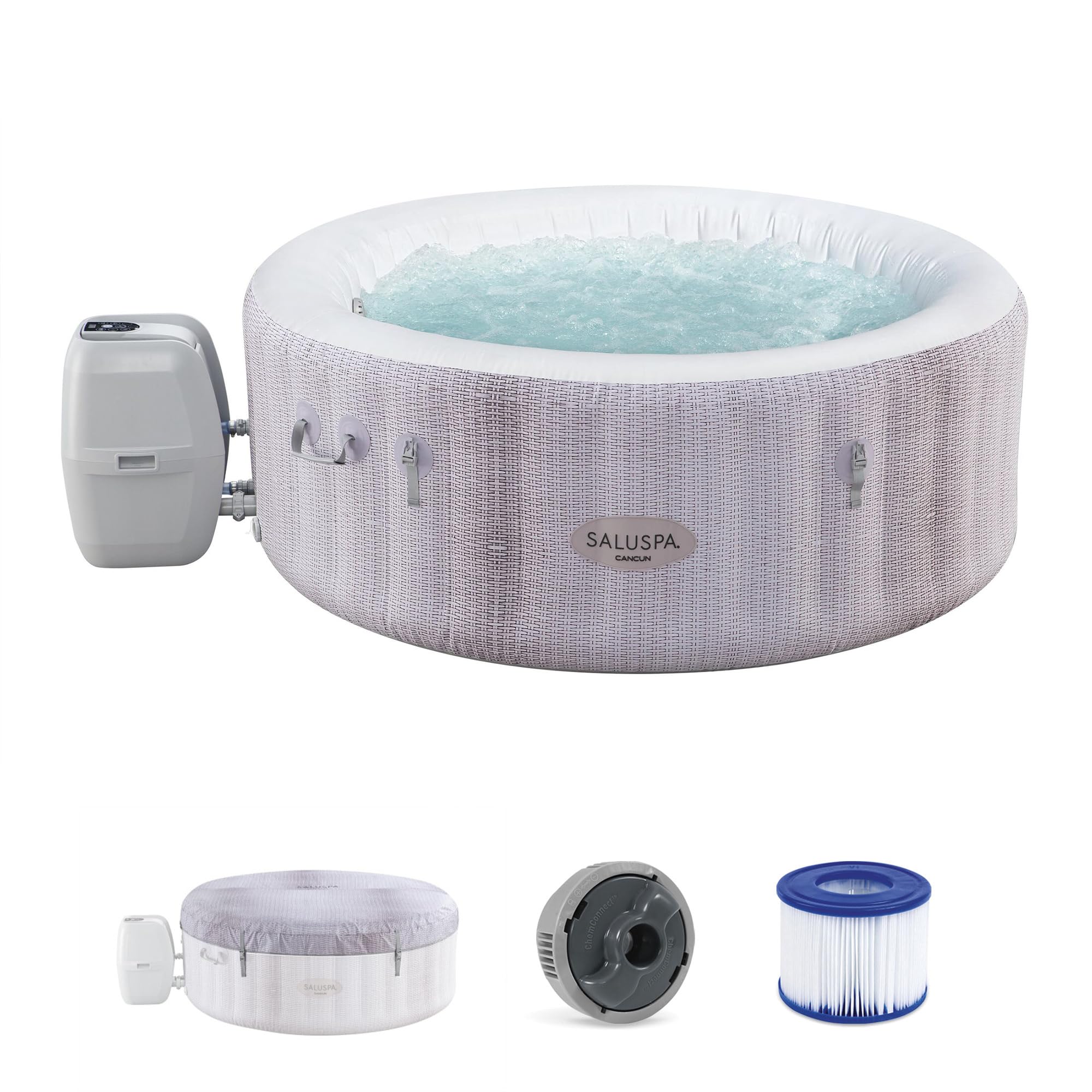 Bestway SaluSpa Cancun Energy-Efficient 2-4 Person Inflatable Hot Tub | AirJet P