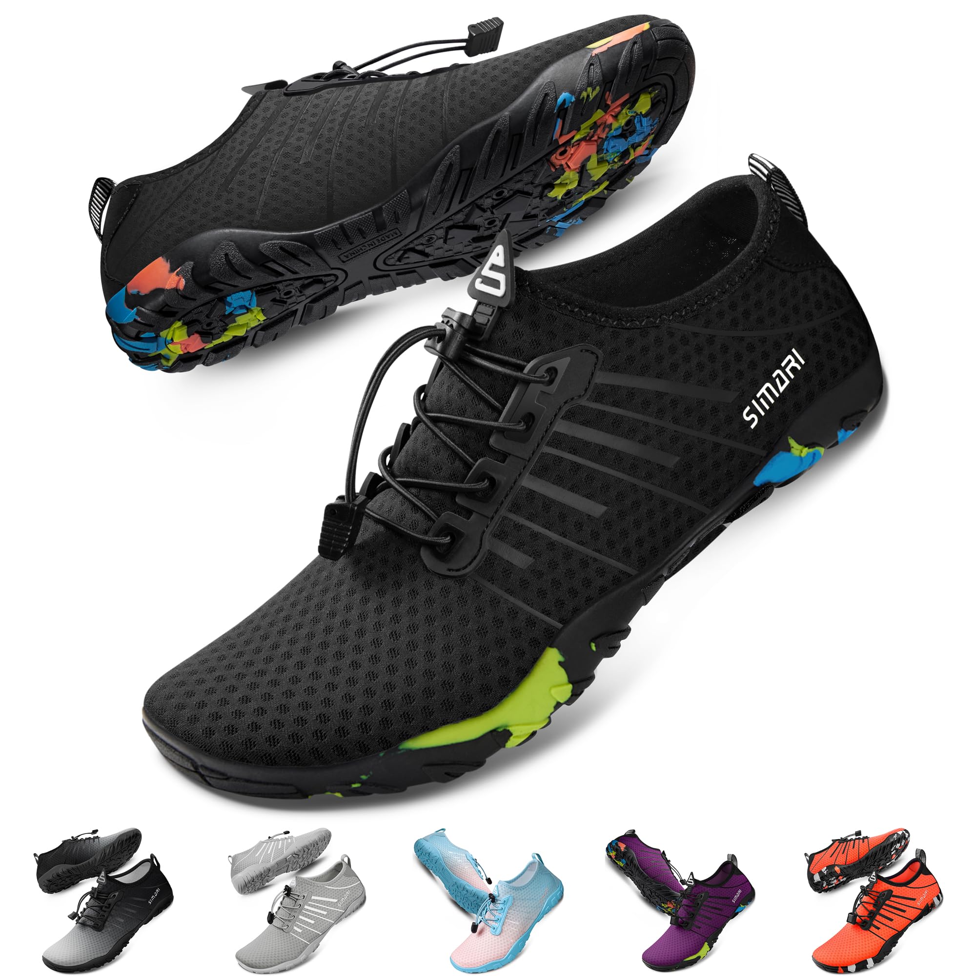 SIMARI Water Shoes for Women Men - Barefoot Quick-Dry Aqua Socks | Lightweight S