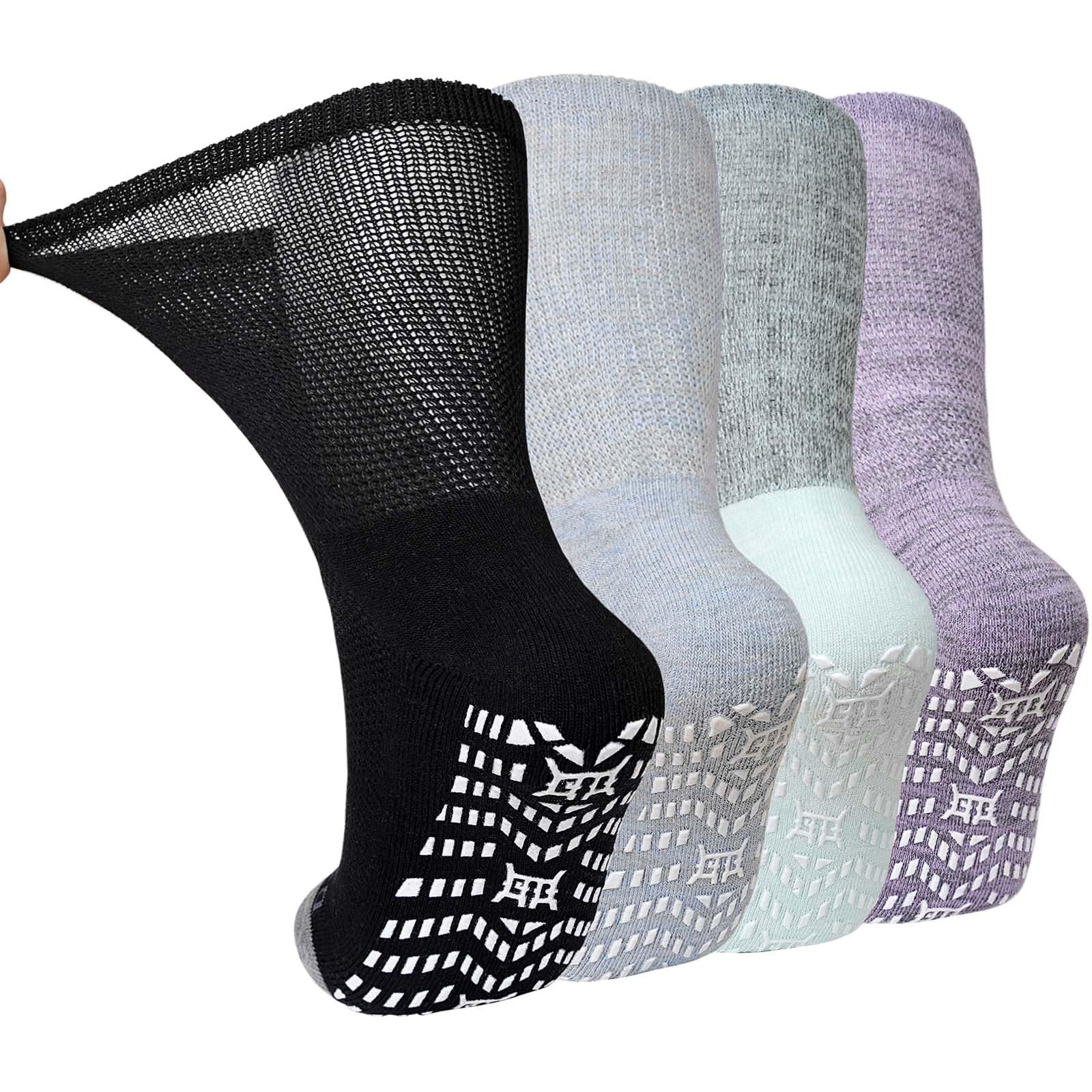 LOFIR Men's Cotton Diabetic Socks: Seamless Socks with Extra Wide Waistband with