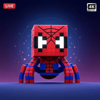 Spider Man Craft Blocks: Cozy Pixel Hero Screensaver
