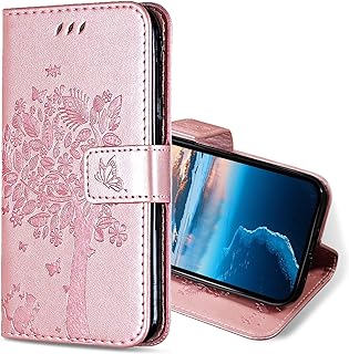 Mobile Phone Case for Samsung Galaxy S21 Plus 5G, PU Leather Protective Case with Card Slot, Flip Case, Foldable, Shockproof Case for Samsung S21 Plus 5G (Rose Gold)