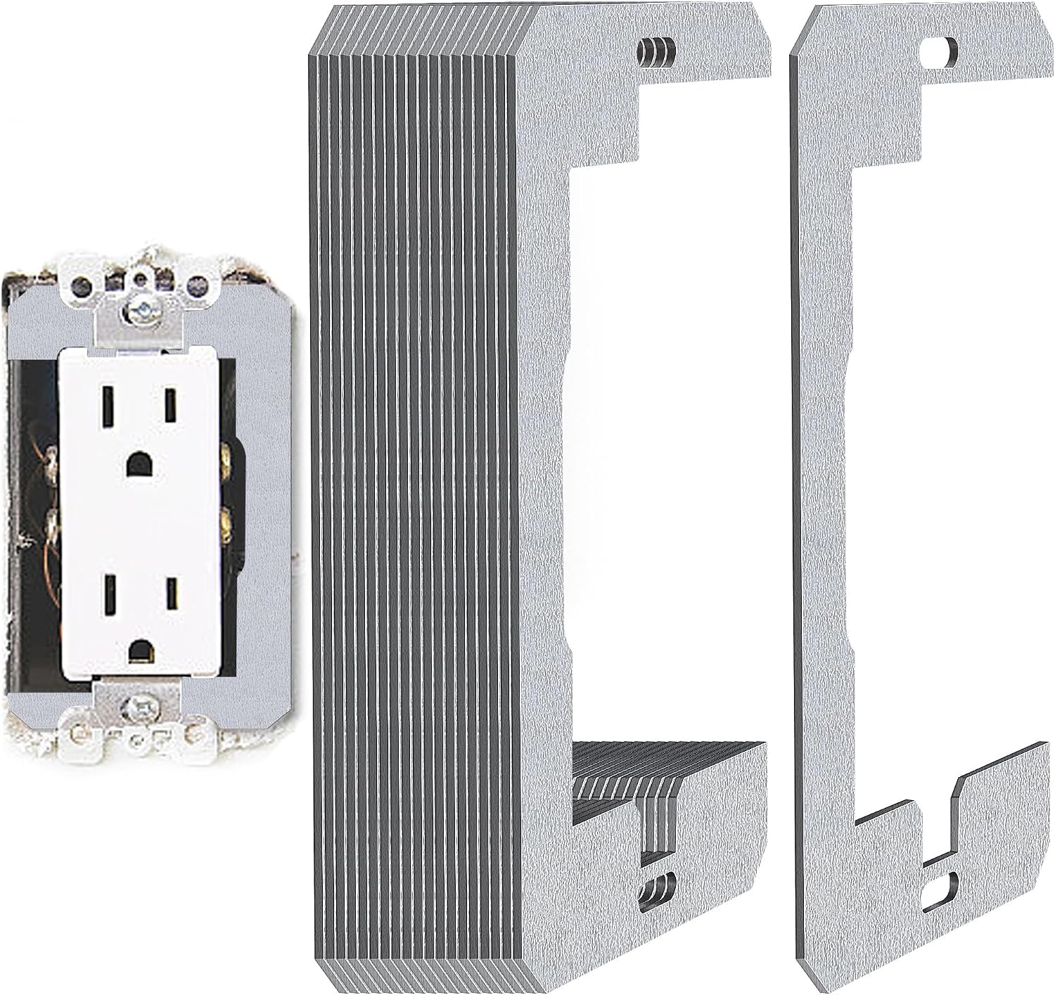 10 Pcs Wall Plate Spacer, Flush-Fit Leveling Tool for Outlet Repair，10 Flush-Fit