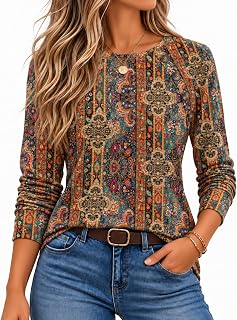 Zeagoo Women Casual Long Sleeve Shirts Autumn Fashion Sweaters Winter Clothes Dress Blouses 2025