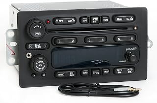 1 Factory Radio AM FM 6 CD Radio w Aux Input Compatible with 2003-05 GMC Chevrolet Truck 10357886 (Renewed)