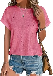 Cuptacc T-shirt Women Blouse Women Summer Elegant 2025 Fashion Embroidery