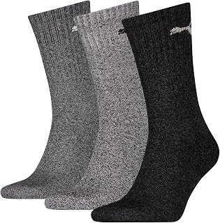 PUMA Unisex Sport 3p Crew Sock (Pack of 3) - Grey, Size 2.5-5 (pack of 3)