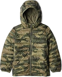 Amazon Essentials Kids Padded Jacket with Hood, Foldable, Lightweight and Rain Resistant