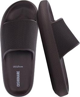 CUSHIONAIRE Men's Feather cloud recovery pool slide with +Comfort