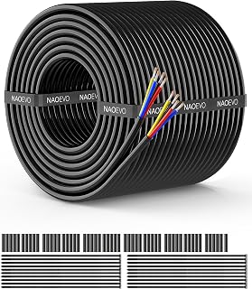 NAOEVO 16 Gauge Wire 4 Conductor, 16 Gauge Automotive Wire 12V Cable, 100FT