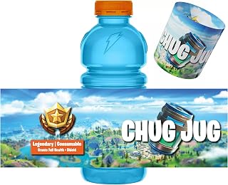 Battle Royale Party Supplies – 24 Pack Chug Jug Shrink Wrap Bottle Labels | Party Favor Birthday Decorations