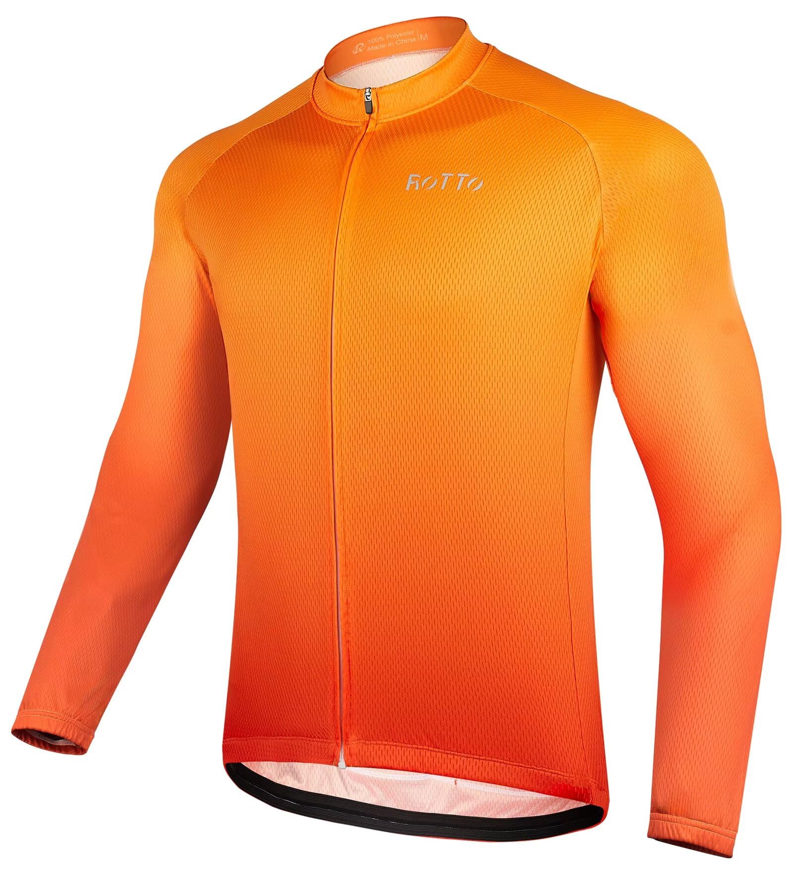 ROTTO Cycling Jersey Mens Bike Shirt Long Sleeve Gradient Color Series