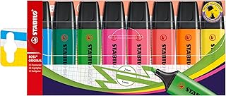 STABILO BOSS ORIGINAL - Highlighter | Pack of 8 - Assorted Colours