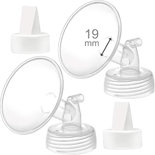 Maymom 19mm Flange and Duckbill Valve Compatible with Spectra S1 S2 Breastpump Not Original S2 Accessories Not Original Spectra Replacement Duckbill Valve and Flange