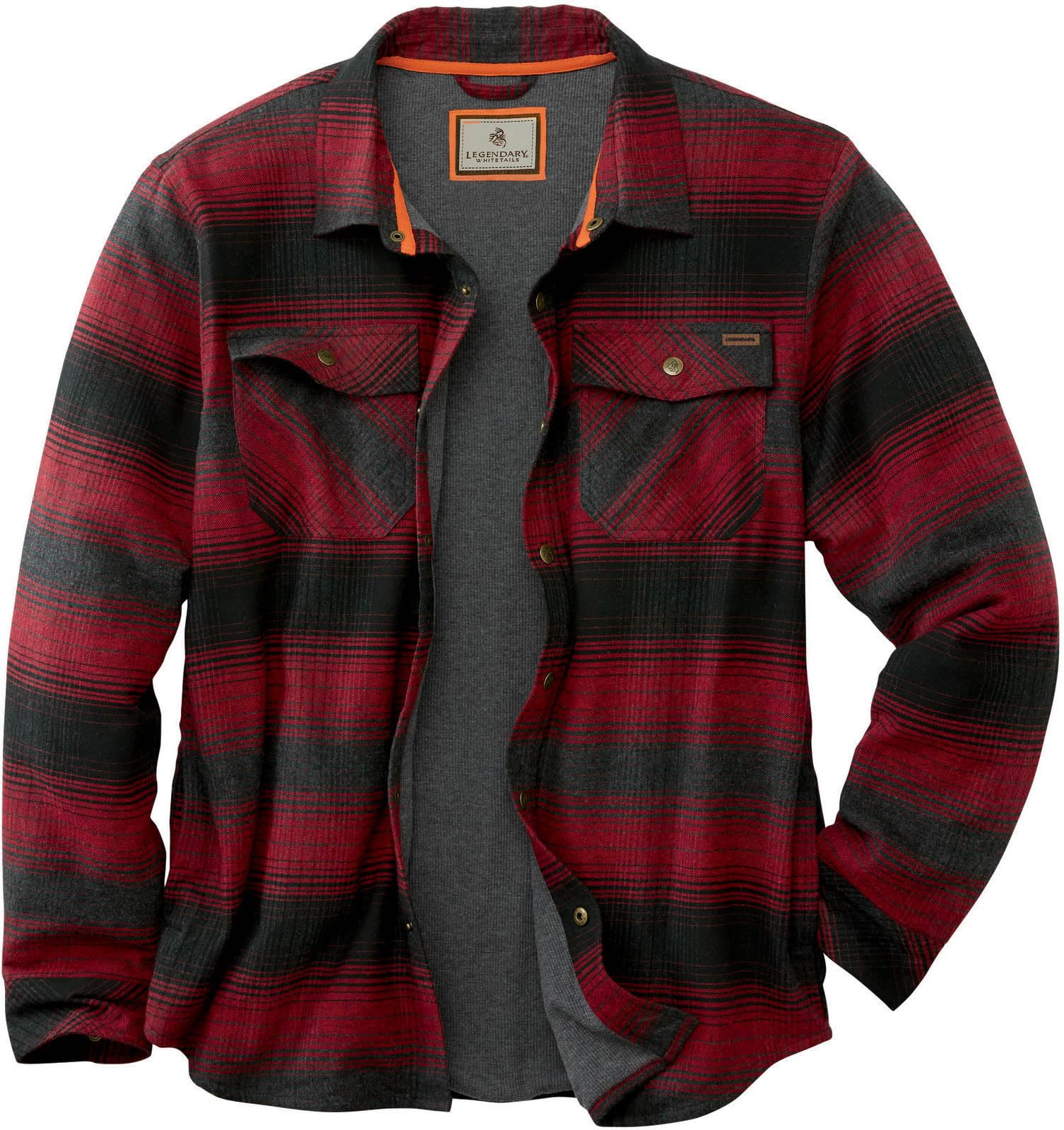 Legendary Whitetails Mens Thermal Lined Shirt Jacket Insulated Shacket