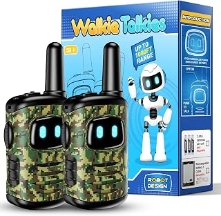 Walkie Talkies for Kids, Exssary Toys for Boys Girls 3-6 Walkie Talkie 3 4 5 6 Year Old Boy Gifts Christmas Birthday Gifts Camping Military Army Outdoor Toys for Kids 3-5 Camouflage Green