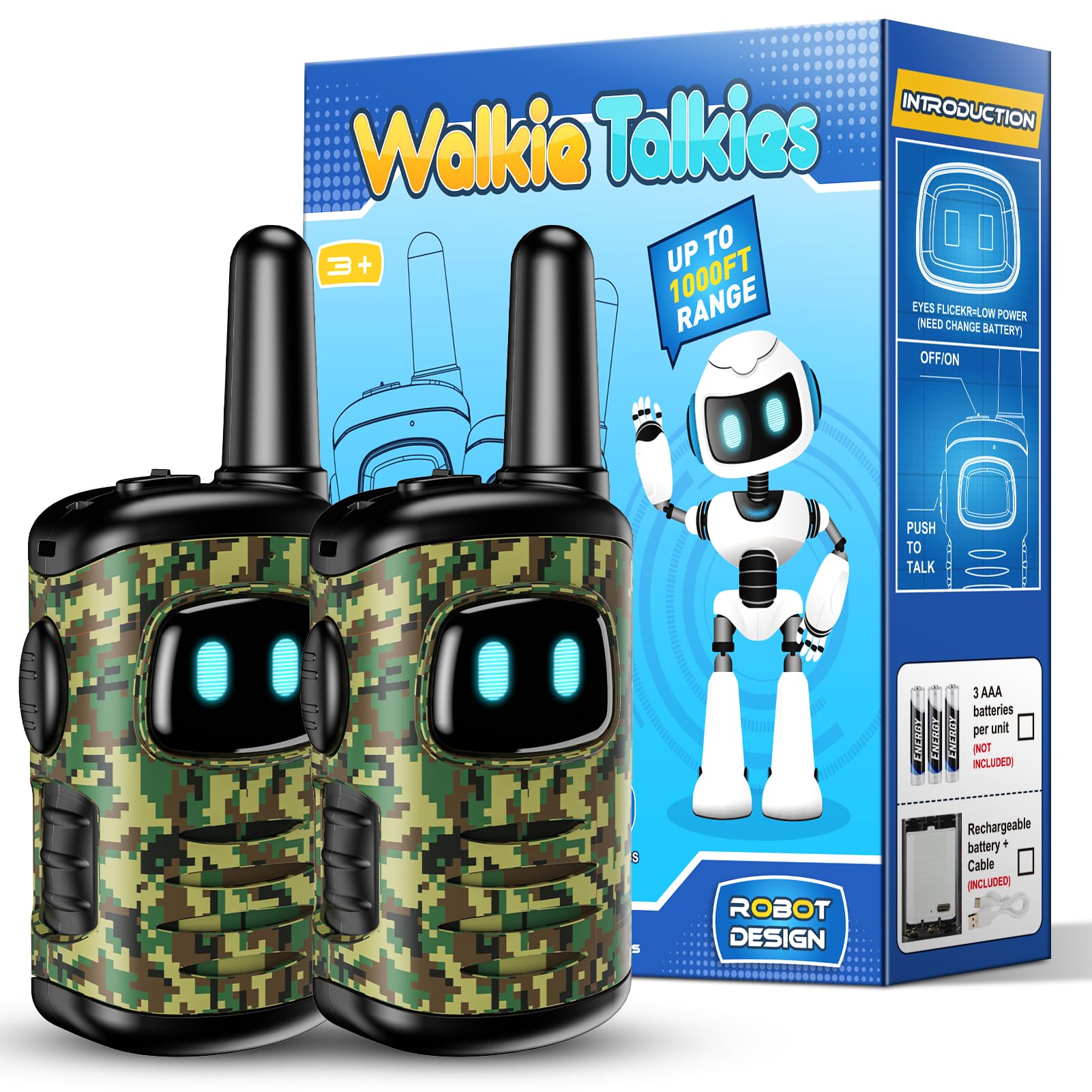 Walkie Talkies for Kids, Exssary Toys for Boys Girls 3-6 Walkie Talkie 3 4 5 6 Y