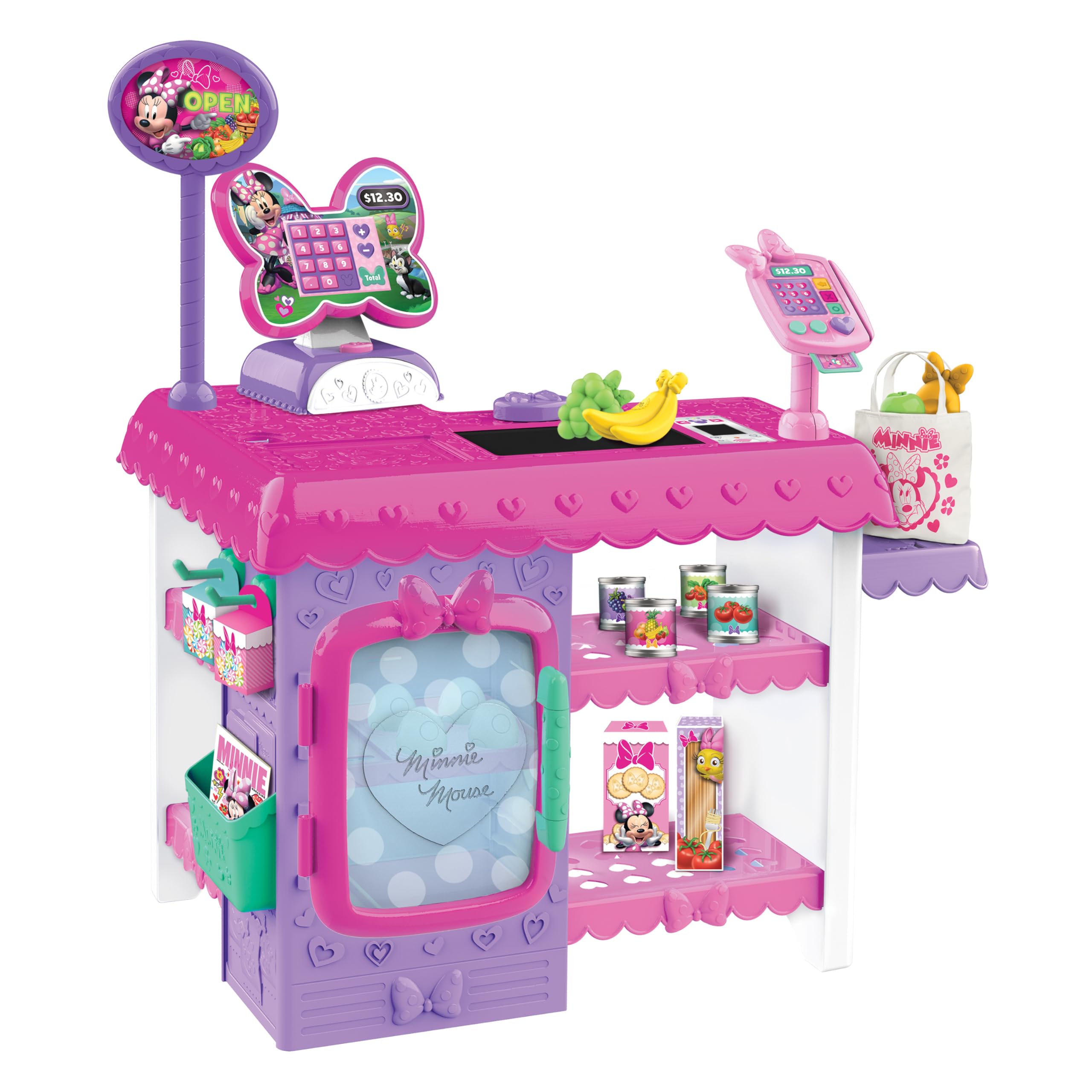 Disney Junior Minnie Mouse Marvelous Market, Pretend Play Cash Register with Rea