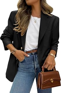 PRETTYGARDEN Blazer 2025 Women Business Casual Long Sleeve Lapel Open Front Work Jacket Blazer with Pockets