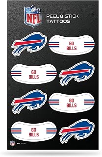 Rico Industries NFL Footbal Peel &amp; Stick Temporary Tattoos - Eye Black - Game Day Approved!