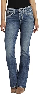 Silver Jeans Co. Womens Suki Mid Rise Slim Bootcut Jeans
