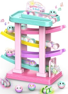 2-in-1 Car Ramp & Ball Drop Toy with 3 Sound Balls for Toddlers Ages 1-3 | Race, Roll and Discover with a 2-in-1 Track Toy That Makes Early Learning Feel Like Play