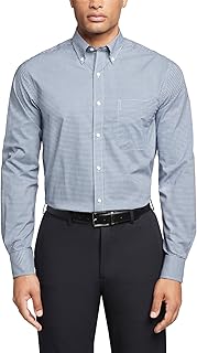 Tommy Hilfiger Men's Regular Fit Non Iron Gingham Dress Shirt - Amazon Exclusive