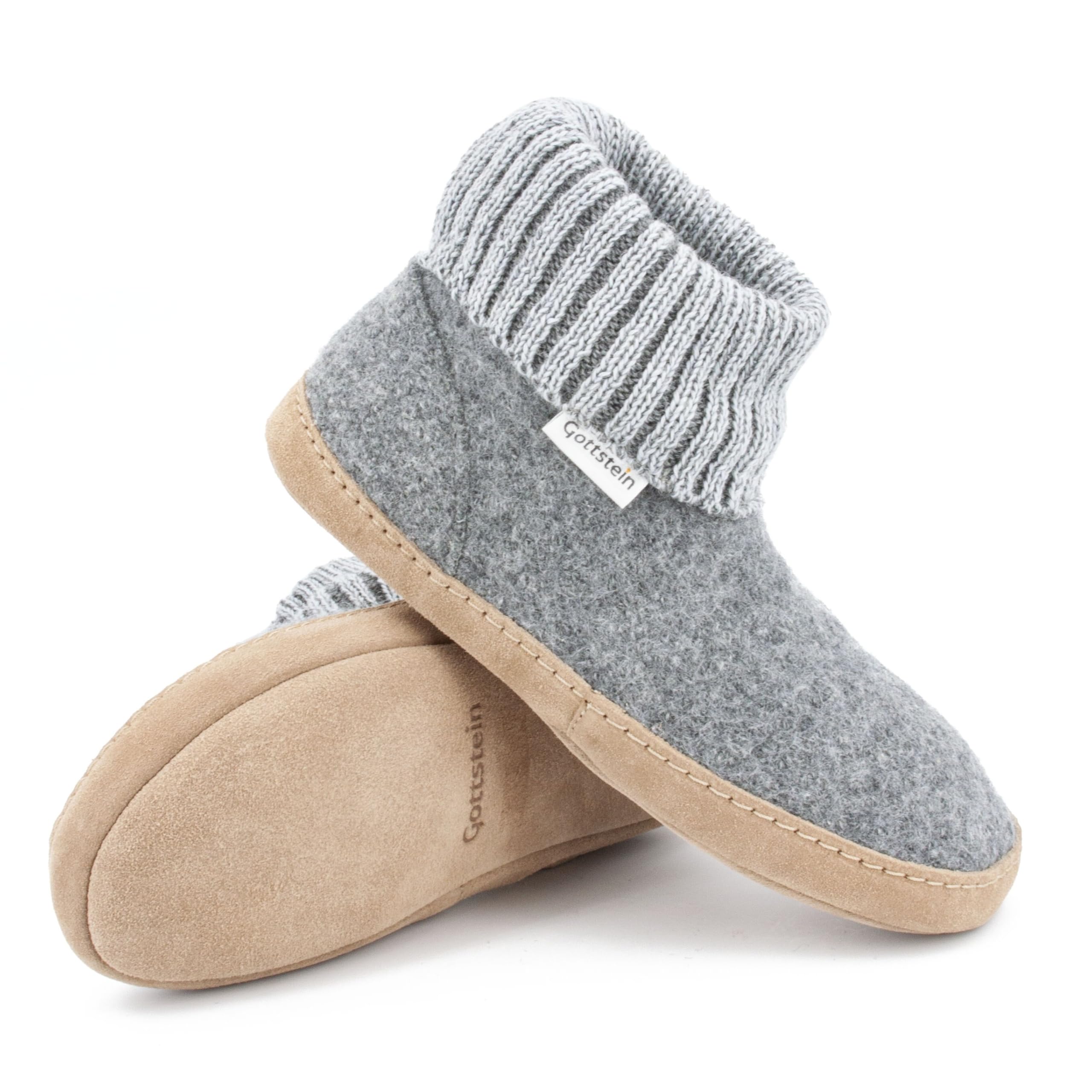 Gottstein Dakota Mulesing-Free Sheep New Wool Slipper - Handmade Wool Felt Slipp