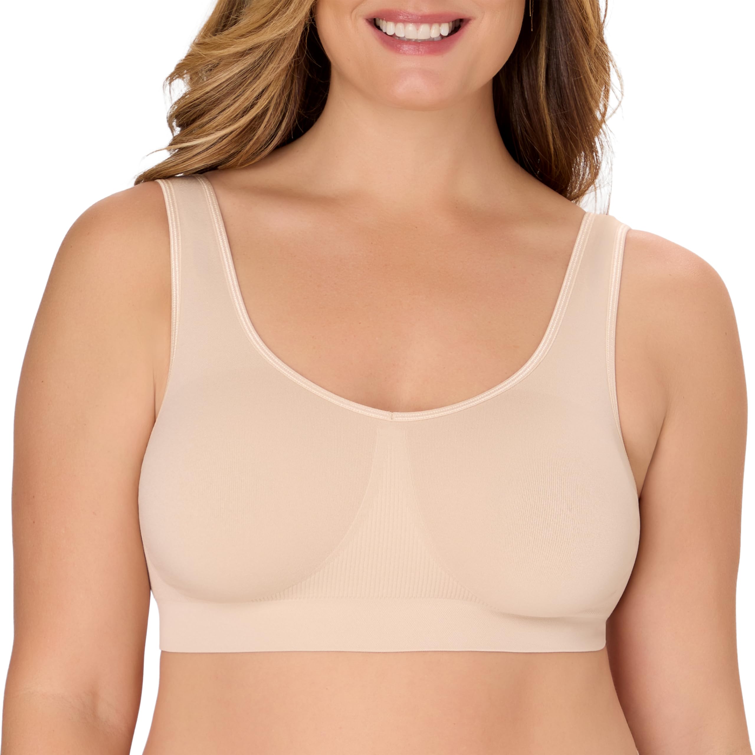 Bali Womens Wireless Bralette Bra, One Smooth U Bras for Women, Seamless Bralett