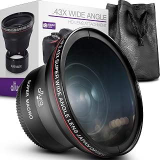 Altura Photo 58mm Wide Angle Lens with Macro for Canon Rebel T7, T6, EOS | Fisheye Lens, DSLR Accessory, Compatible with T7i-EOS 90D