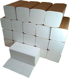 chiner | Zig Zag Hand Drying Paper Towels | 3000 Count, White, Embossed | Efficient Absorbency, Heavy Duty, Easy Dispensing | Convenient Hand Drying for Home, Office and Restaurant