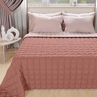 PETTI Artigiani Italiani - Queen Size Quilt, Double Bed Quilt, Double Sided Quilt, Spring Quilt, Powder, 100% Made in Italy