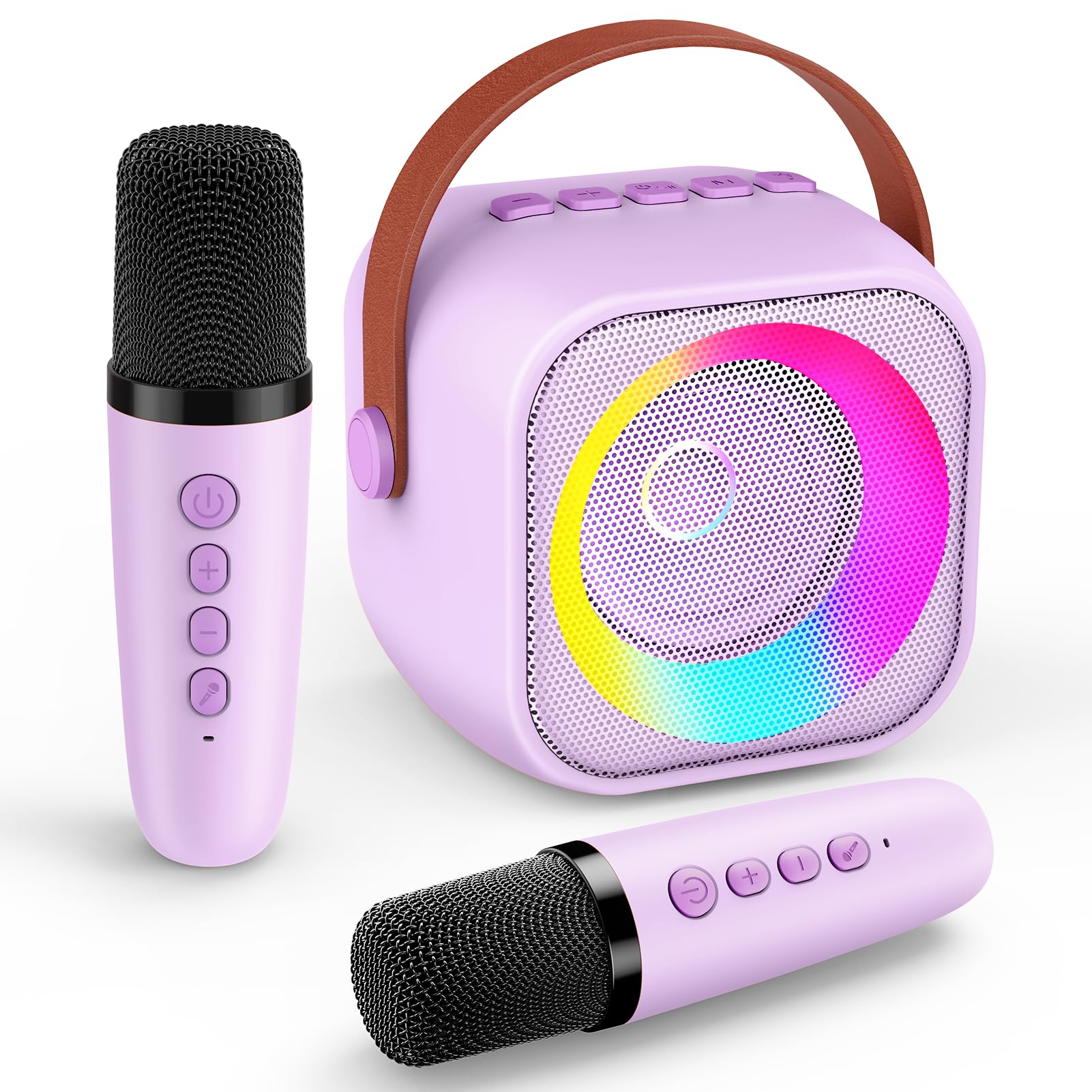 Karaoke Machine 2 Microphones, Toys for 3-12 Year Old Girls Birthday Gifts for G