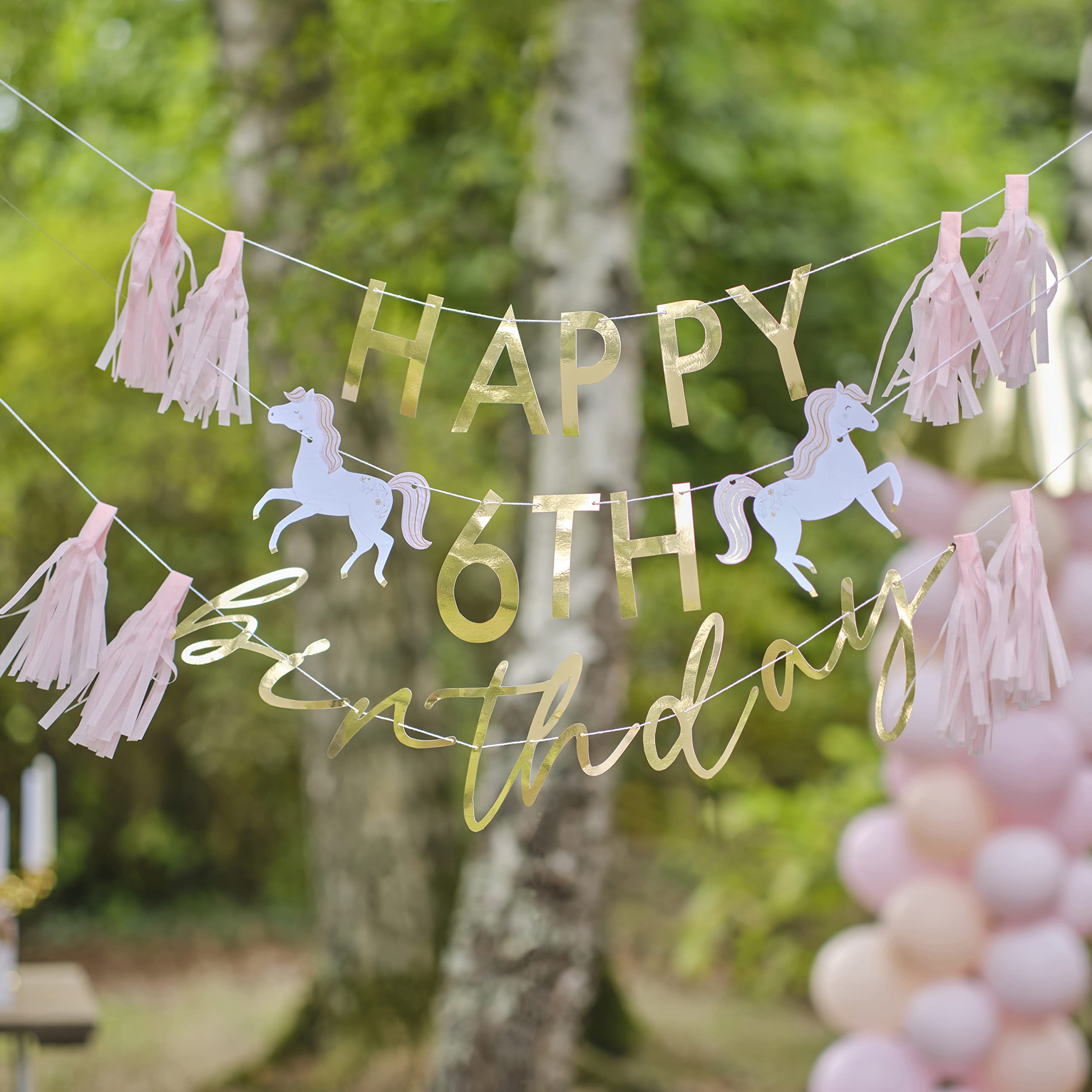 Ginger Ray Eco-Friendly Customisable Princess Happy Birthday Party Bunting Decor