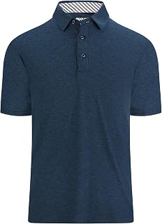 Alex Vando Men's Golf Shirt Moisture Wicking Quick Dry Short Sleeve Casual Polo Shirt for Men