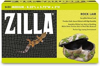 Zilla 100111351 Rock Lair Medium Naturalistic Hideaway, 5.75" X 8.5" X 5.25"