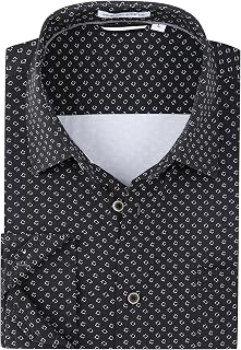 Alex Vando Men's Long Sleeve Straight Fit Button Down Print Shirt