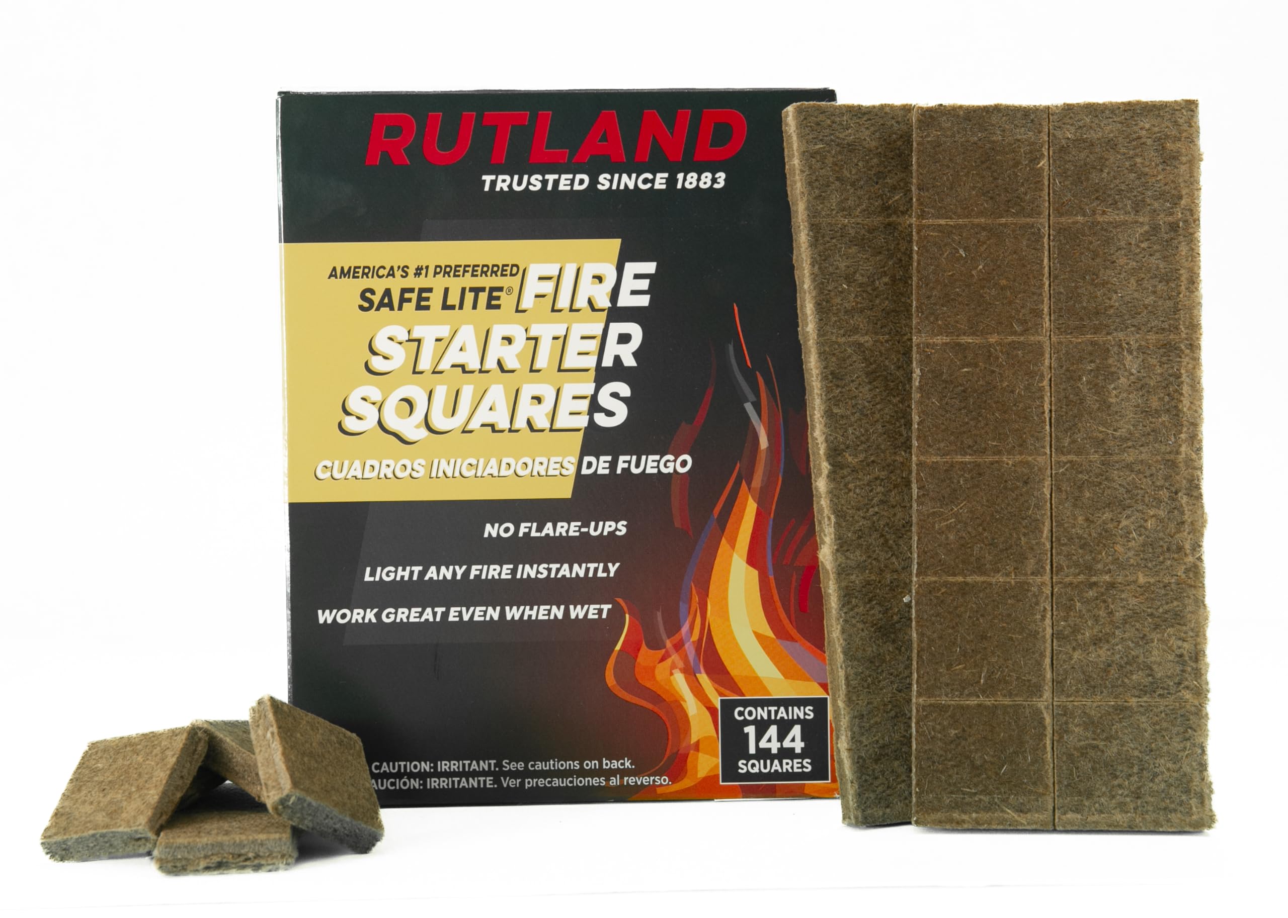 Rutland Fire Starter for Campfires, Fire Pit, Fireplace and Wood Stove - Charcoa